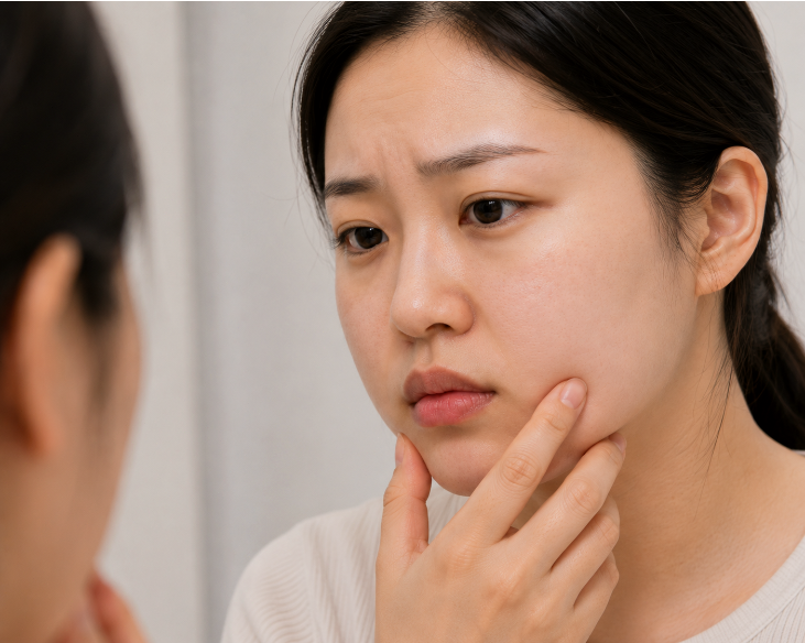 사각턱보톡스 볼 꺼짐, 살이 빠진 걸까? 생기는 이유